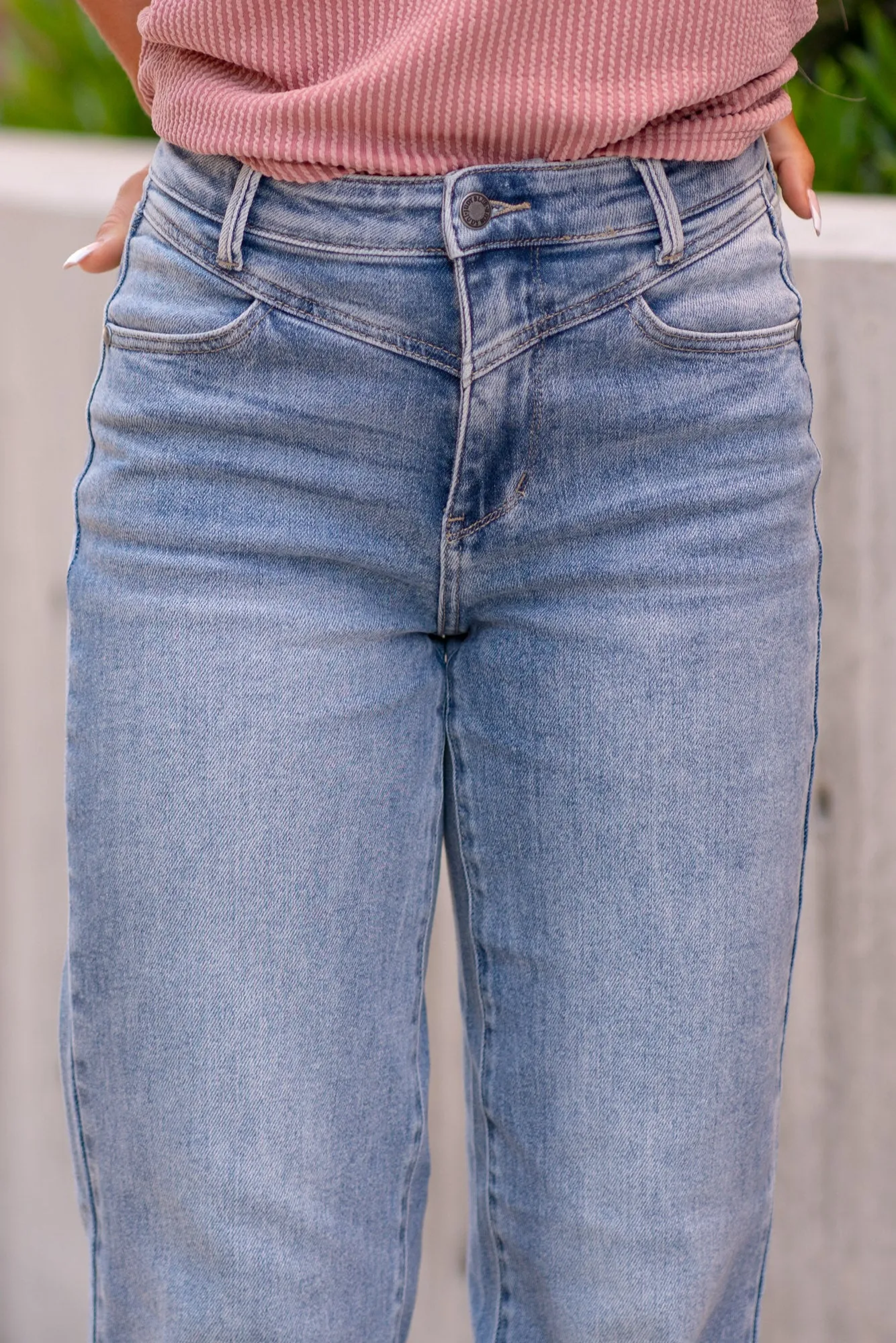 High Rise Front Yoke Wide Leg Wonder Regular & Plus Sizes
