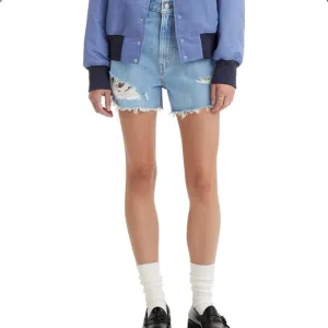 HIGH RISE HIGH WAIST DISTRESSED MOM SHORTS