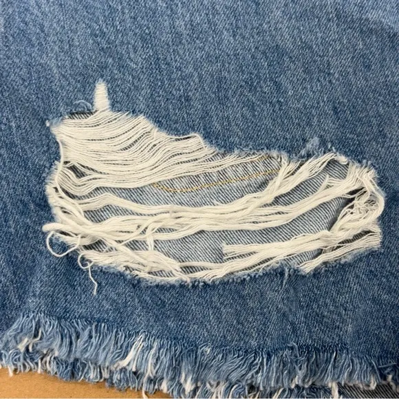 HIGH RISE HIGH WAIST DISTRESSED MOM SHORTS