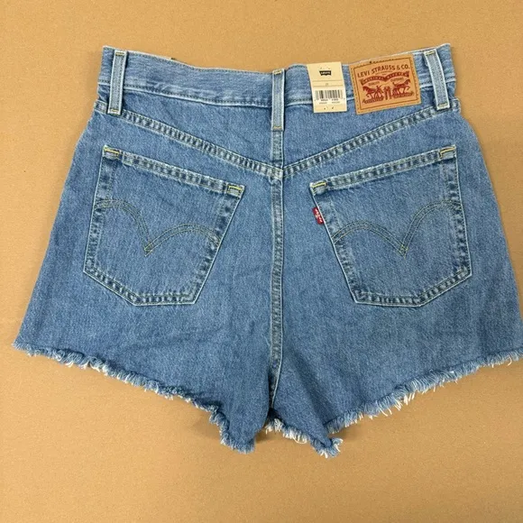 HIGH RISE HIGH WAIST DISTRESSED MOM SHORTS