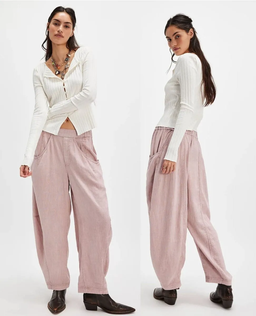 High Road Barrel Pant Blush Tint