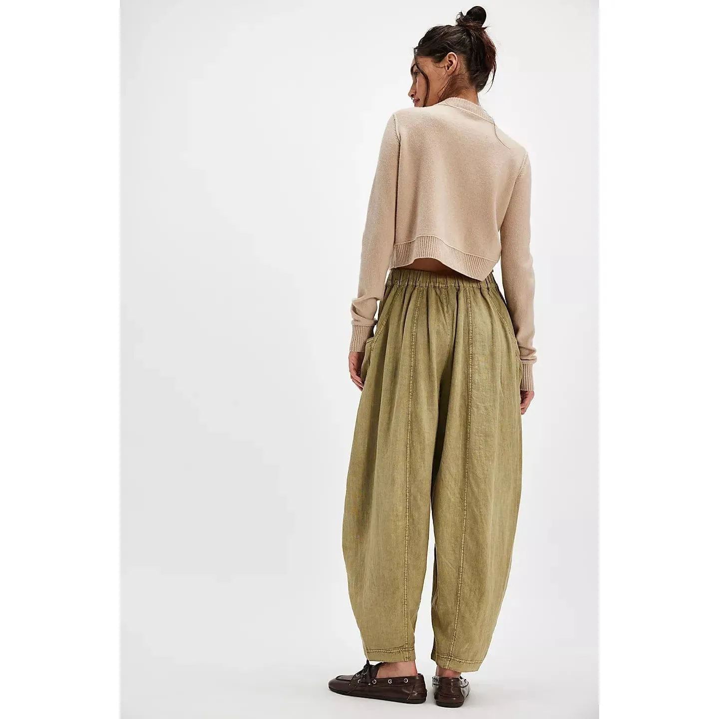High Road Solid Pull-On Barrel Pants