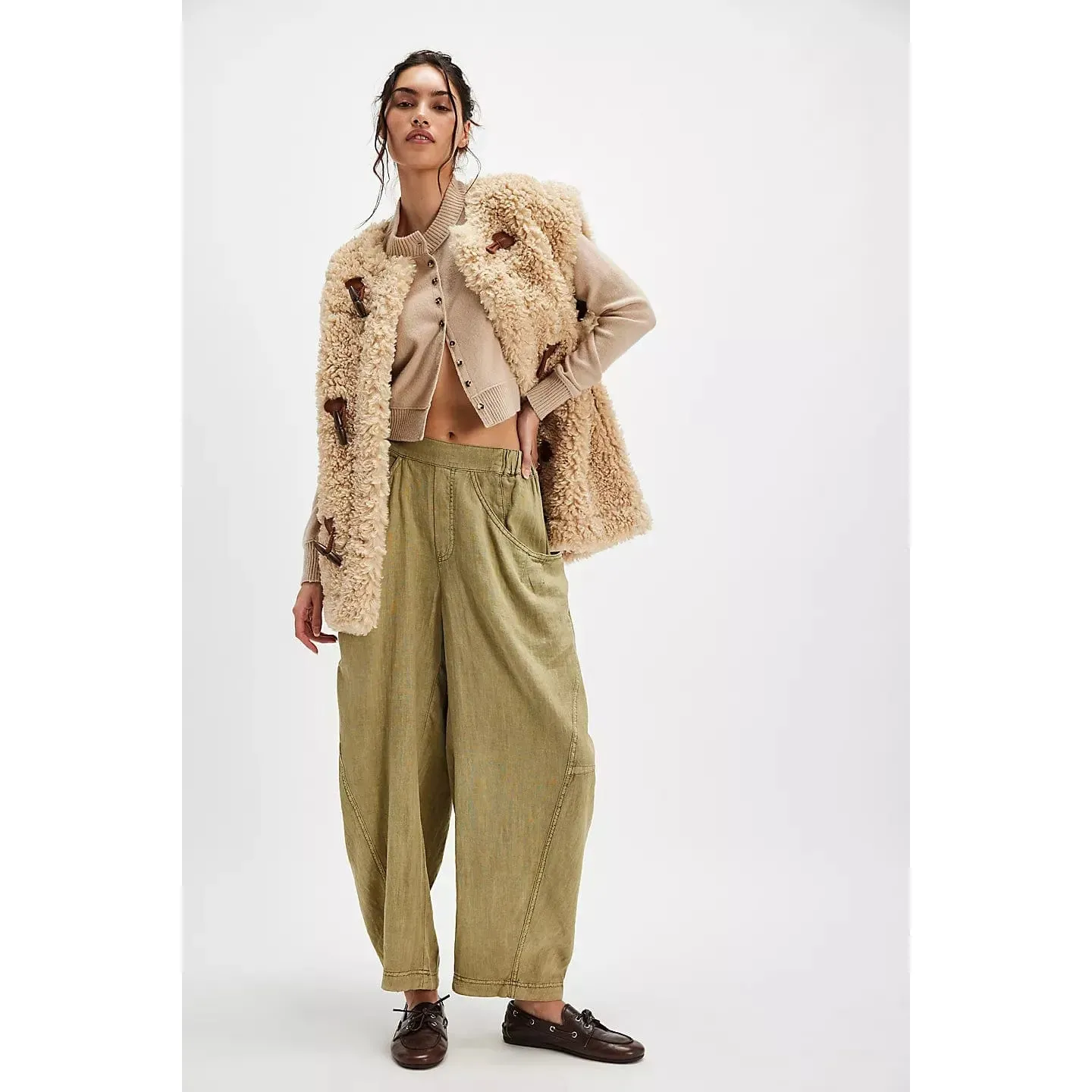 High Road Solid Pull-On Barrel Pants
