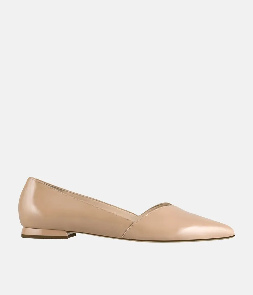 Hogl Beige Patent Leather Flats