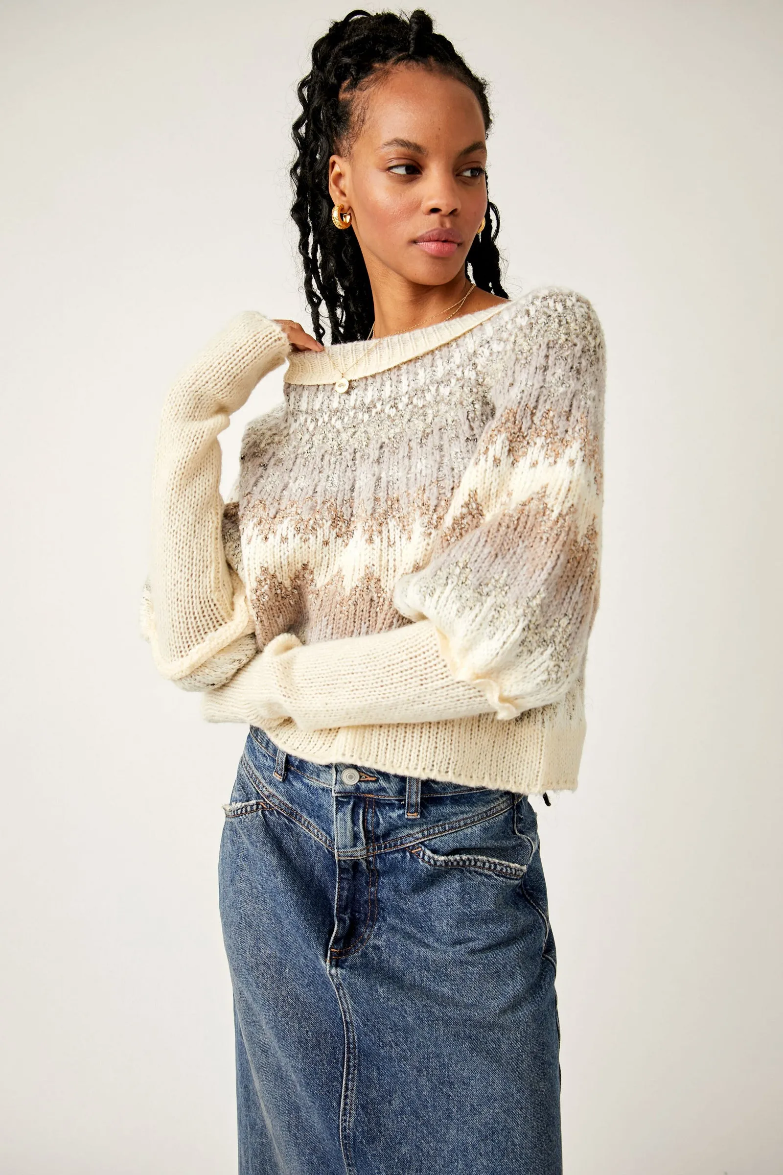 HOME FOR THE HOLIDAY SWEATER - SHADES OF CREAM