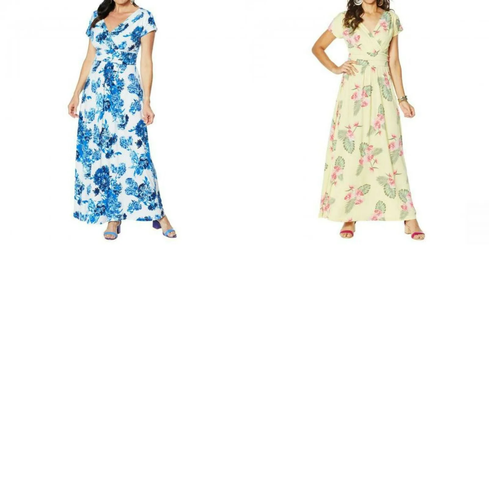 IMAN Women's Boho Chic Jersey Knit Maxi Dress