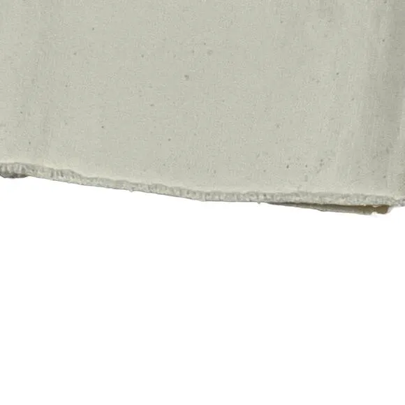 Isabel Marant Ivory Straight Leg Raw Hem Super High Rise Cropped Jeans FR36 US 4
