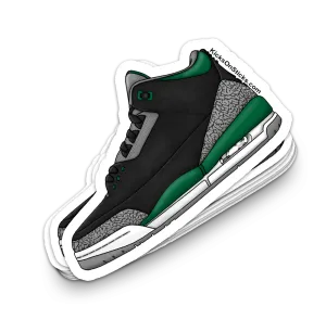 Jordan 3 "Pine Green" Sneaker Sticker