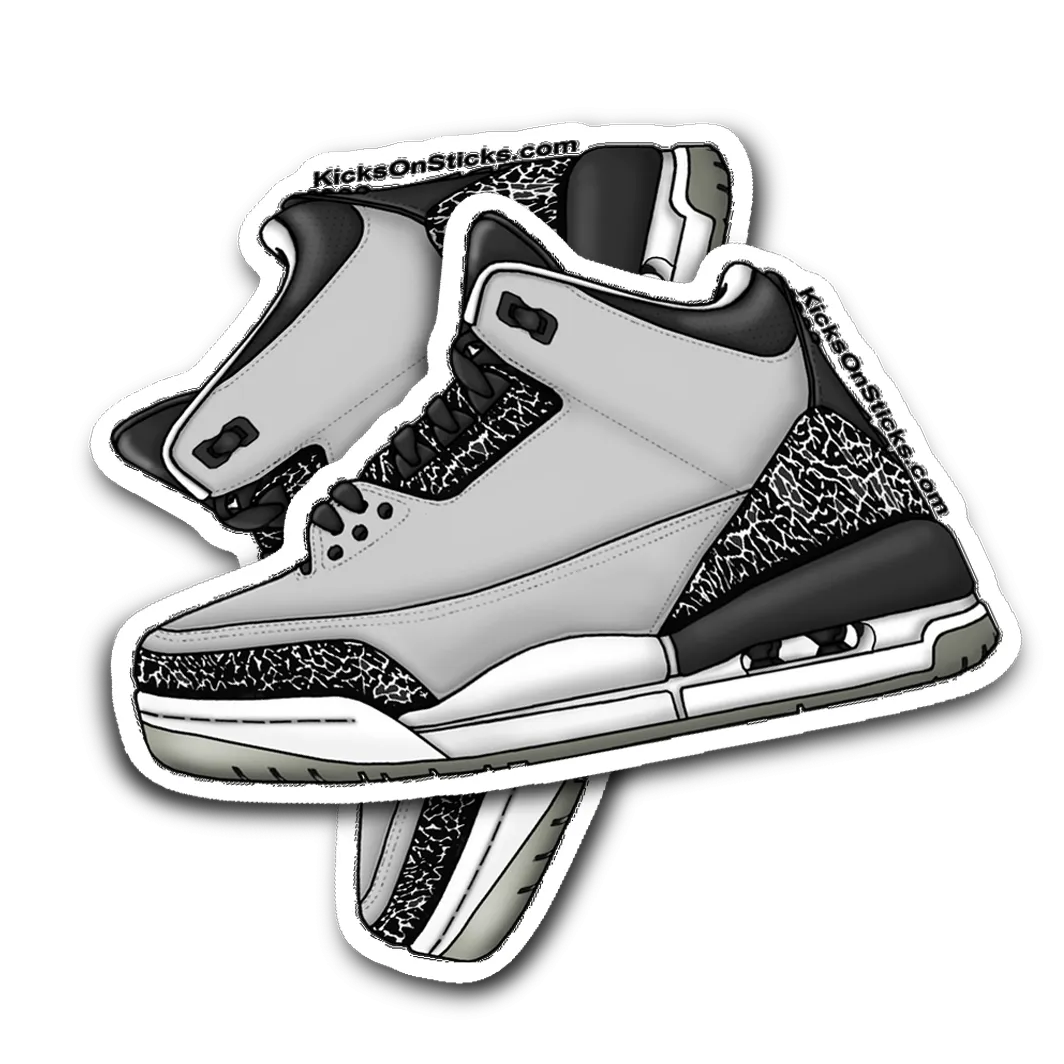 Jordan 3 "Wolf Grey" Sneaker Sticker