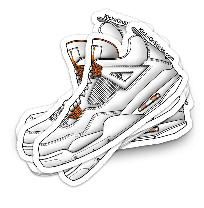 Jordan 4 "Metallic Orange" Sneaker Sticker
