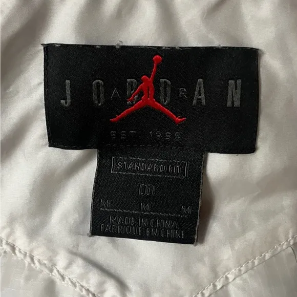 Jordan Sz M Women's White Windbreaker Jacket