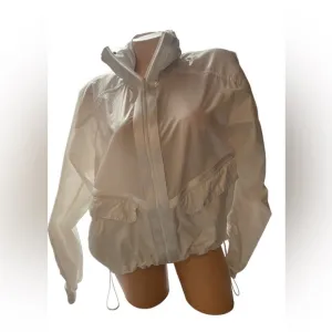 Jordan Sz M Women's White Windbreaker Jacket