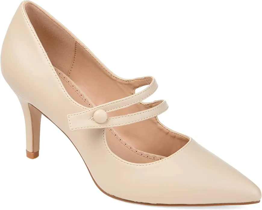 Journee Collection Womens Sidney Pump Ivory, 7 Womens US