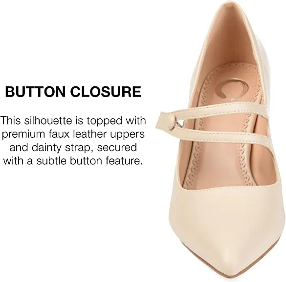 Journee Collection Womens Sidney Pump Ivory, 7 Womens US
