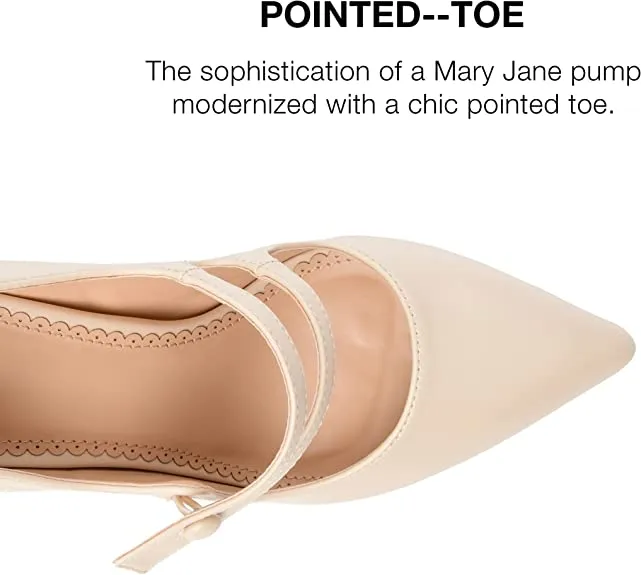 Journee Collection Womens Sidney Pump Ivory, 7 Womens US
