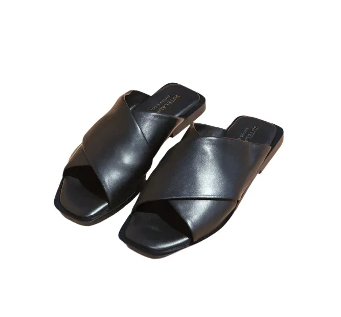 JUTELAUNE Katrin twisted sandal black women