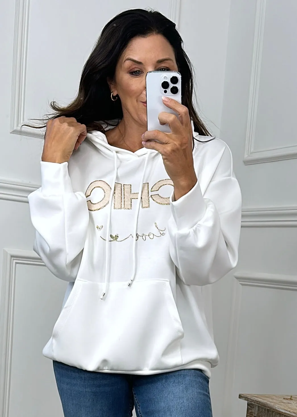 Karen Cream CHIC LOVE Hoodie