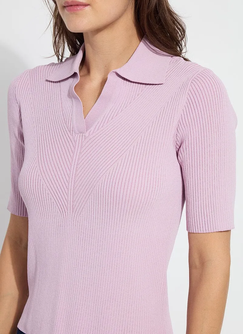 Kenzie Ribbed Knit Polo