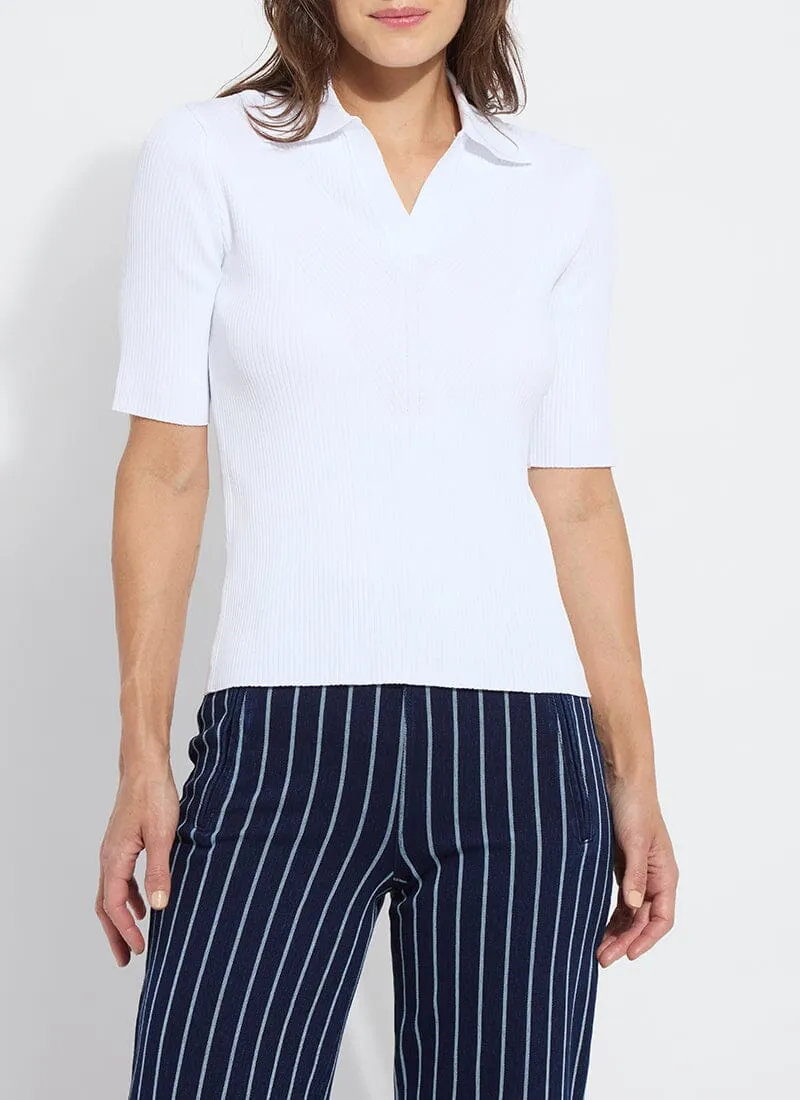 Kenzie Ribbed Knit Polo