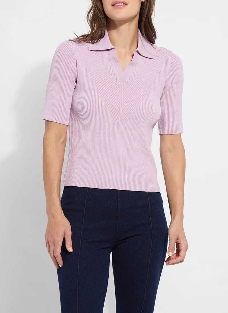 Kenzie Ribbed Knit Polo