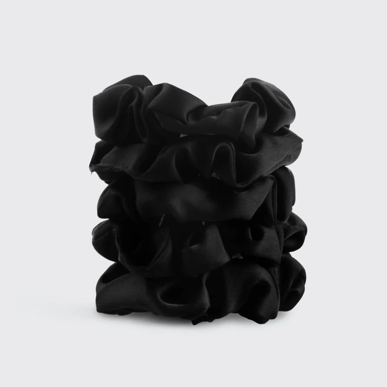 KITSCH Satin Sleep Scrunchies 5pc - Black