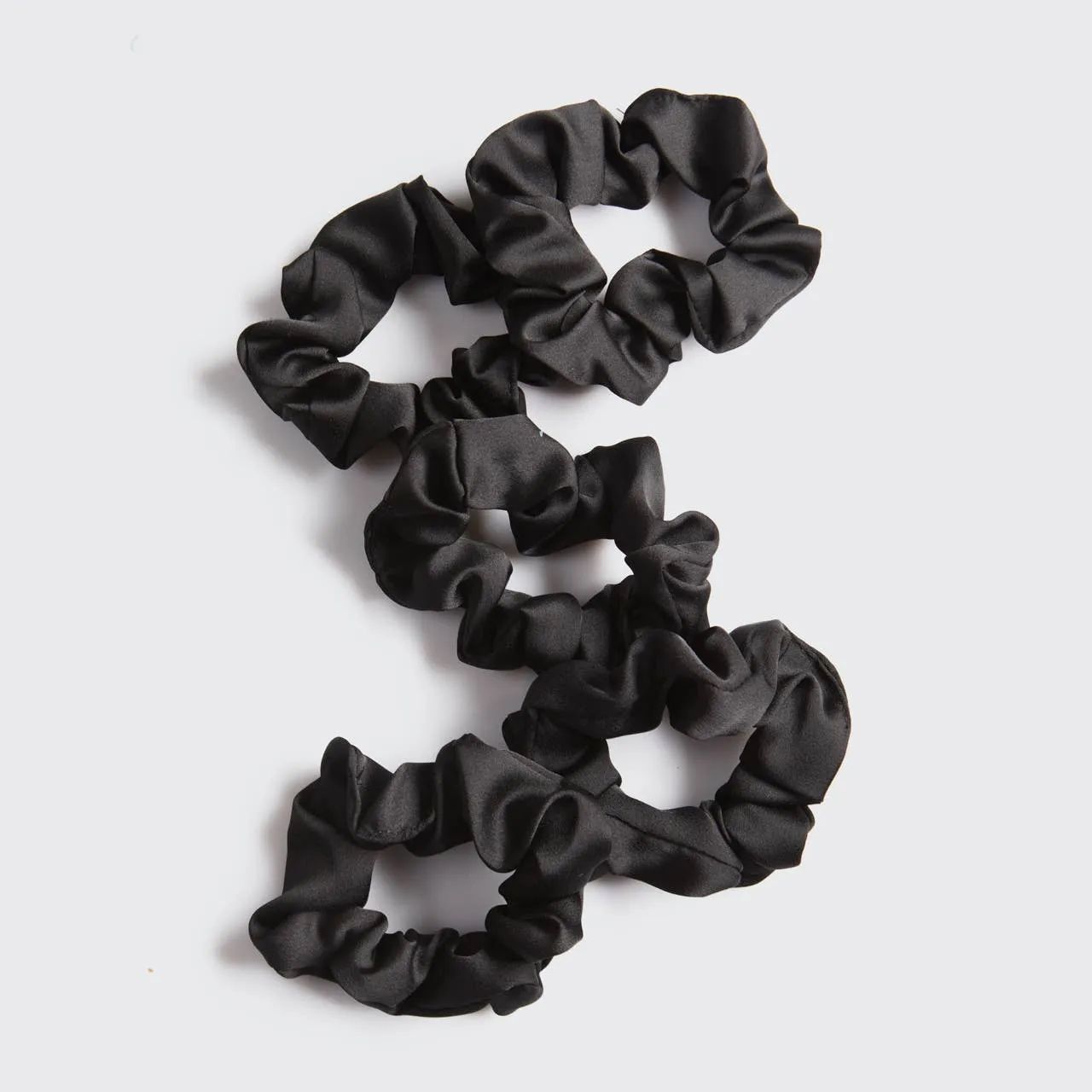 KITSCH Satin Sleep Scrunchies 5pc - Black