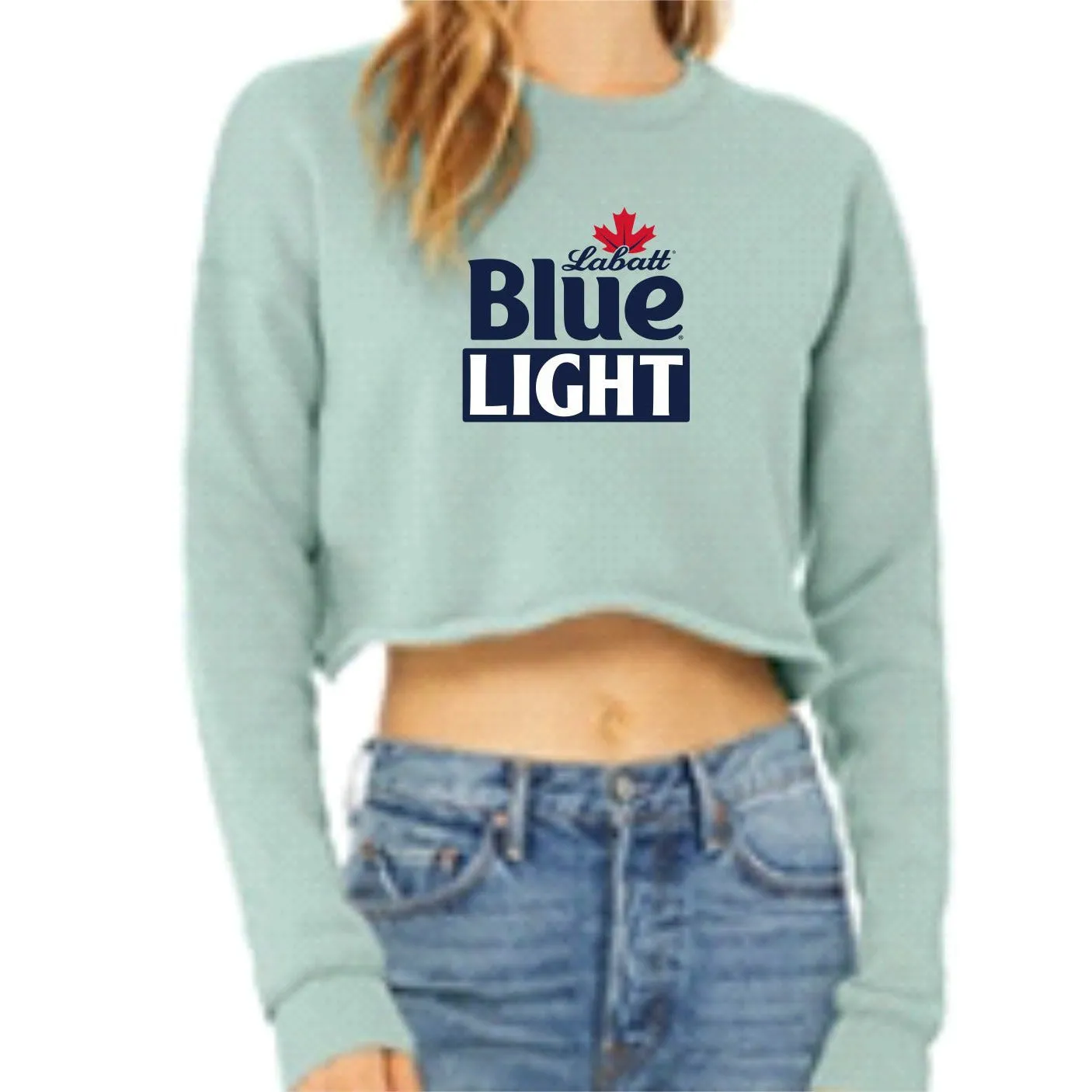 Labatt Blue Light Ladies Cropped Fleece