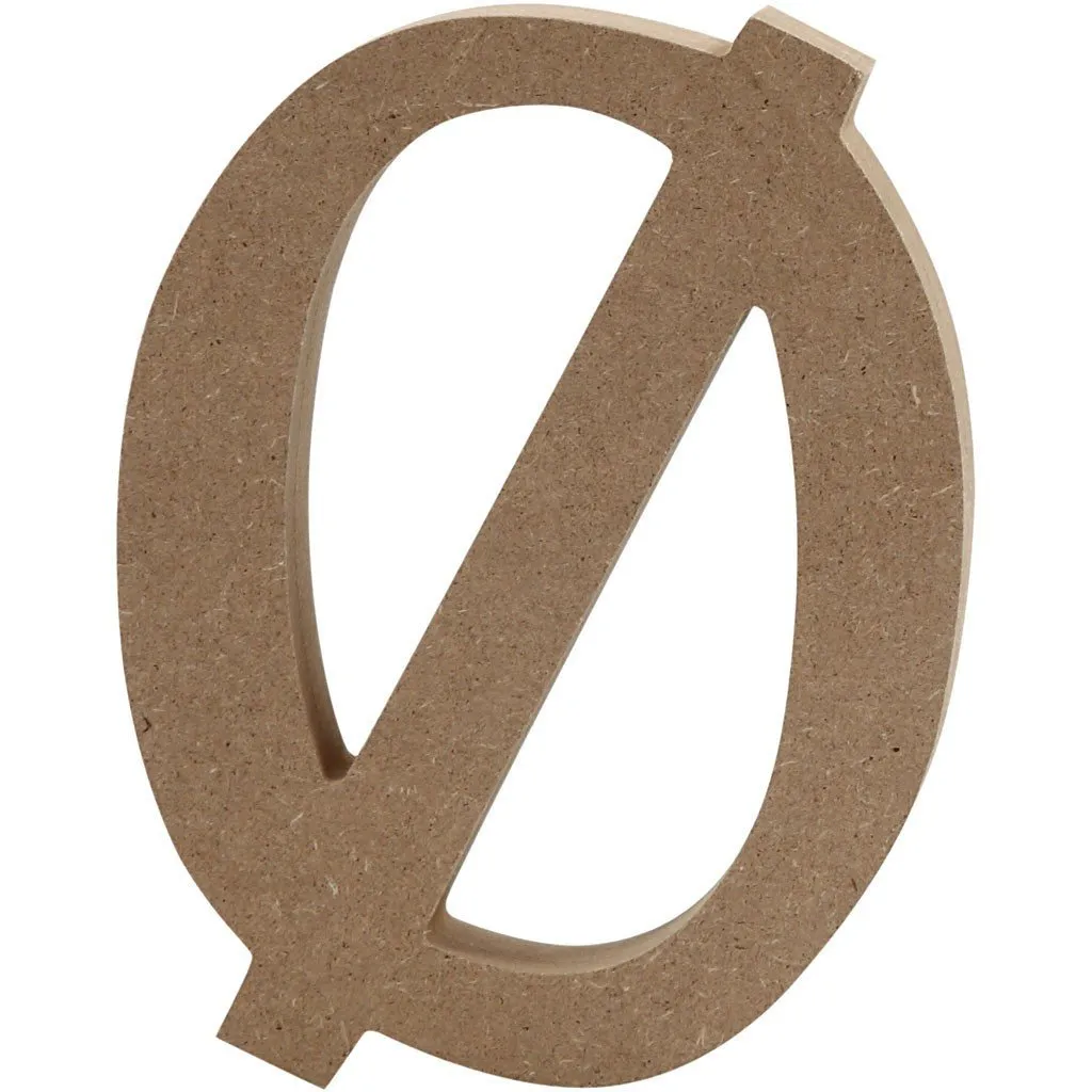 Large MDFWooden Letter 13 cm - Initial O With Macron