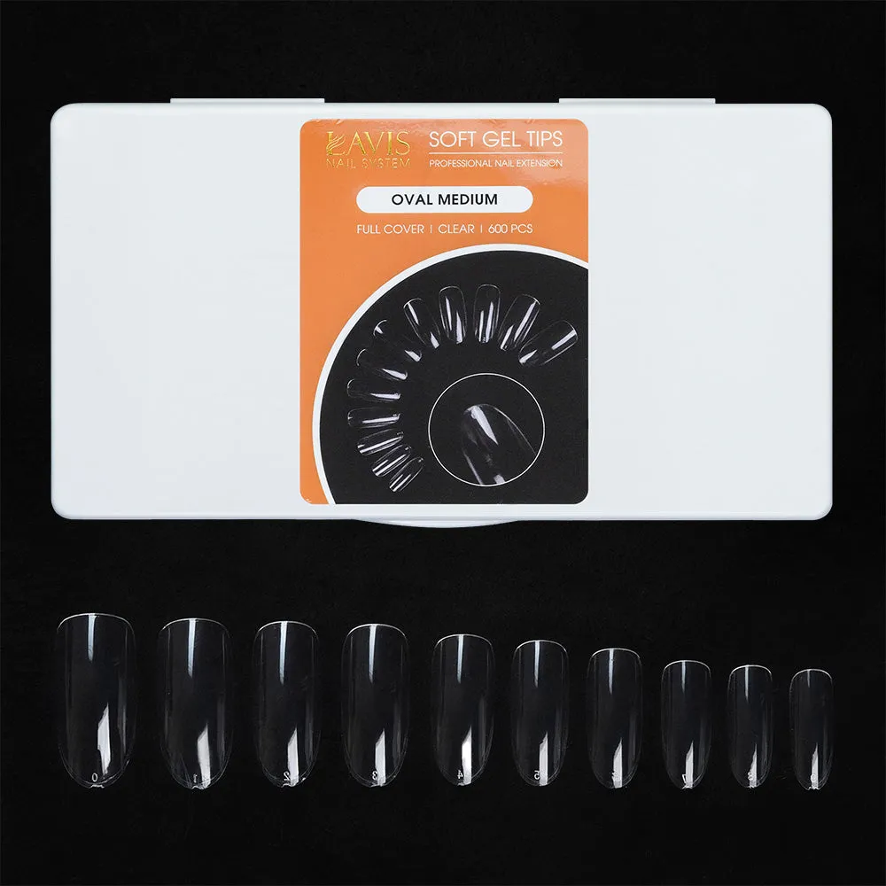 LAVIS - Oval Medium Nail Tips (Full Cover)