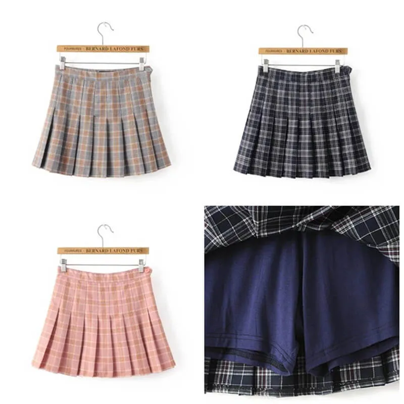 [@lena_kitsune] "CHIC PLAID" PLEATED SKIRT K052612