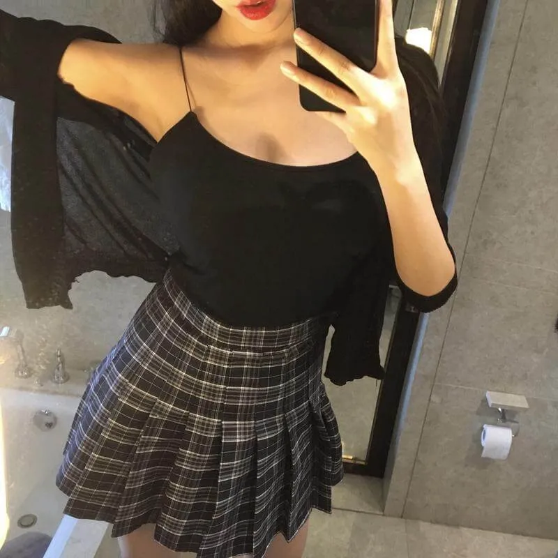 [@lena_kitsune] "CHIC PLAID" PLEATED SKIRT K052612