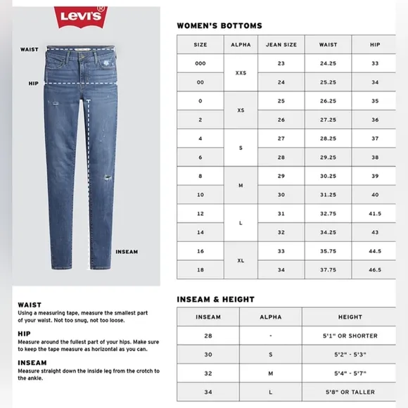 Levi's 721 High Rise Skinny Jeans