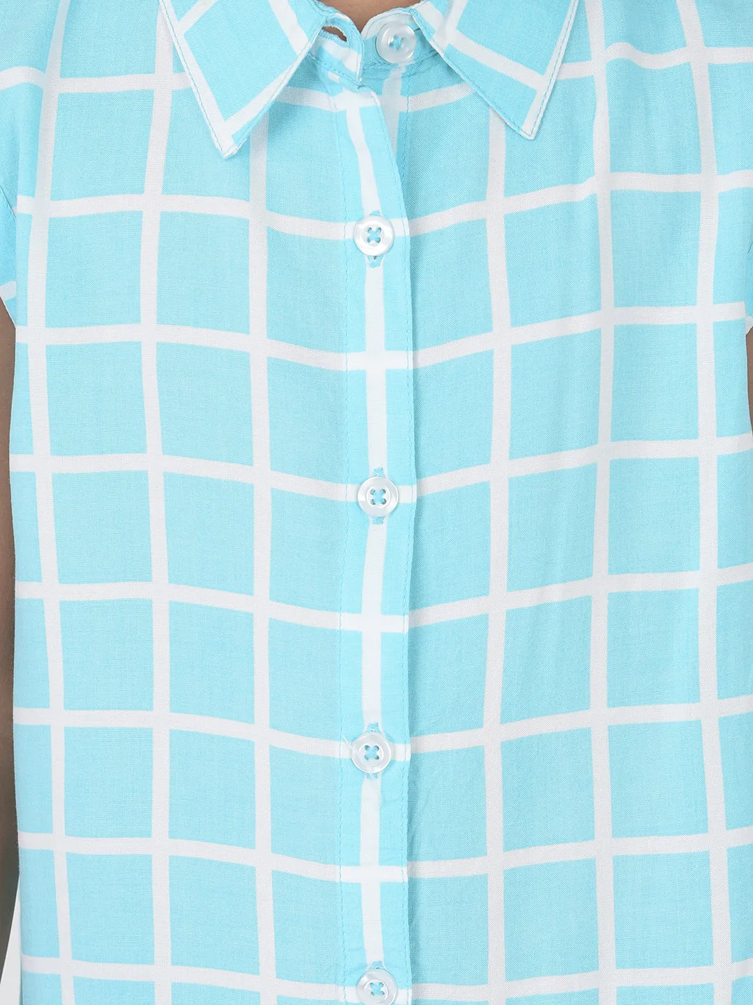 Light Blue Checked Shirt