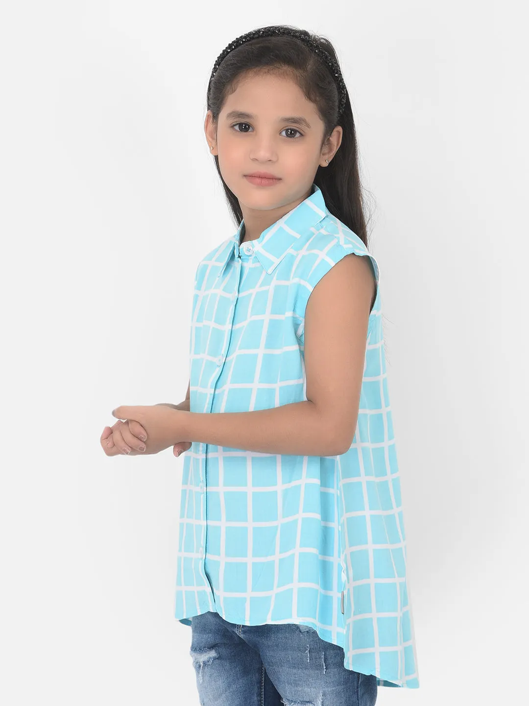 Light Blue Checked Shirt