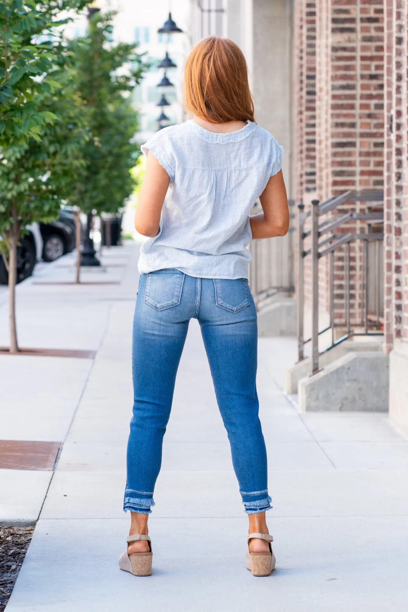 Madison High Rise Hem Detail Skinny