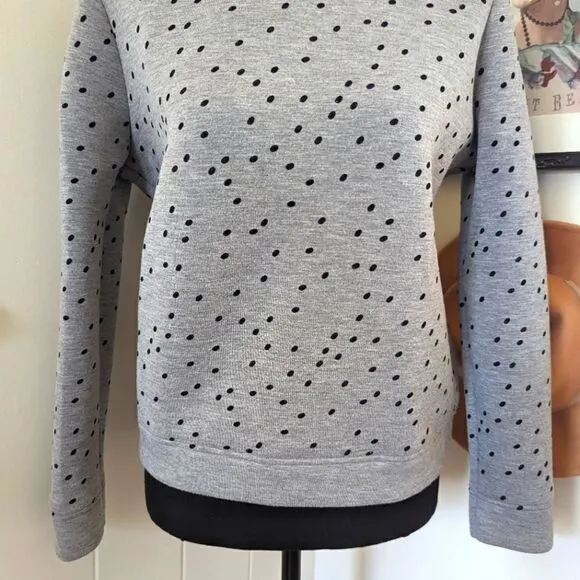 Maje Polka Dot Sweater SM / 1 Quirky French Boho Chic Rock New Girl Twee Retro