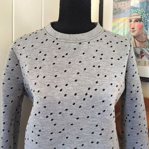 Maje Polka Dot Sweater SM / 1 Quirky French Boho Chic Rock New Girl Twee Retro