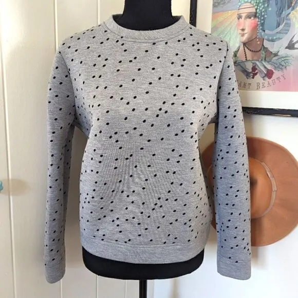 Maje Polka Dot Sweater SM / 1 Quirky French Boho Chic Rock New Girl Twee Retro