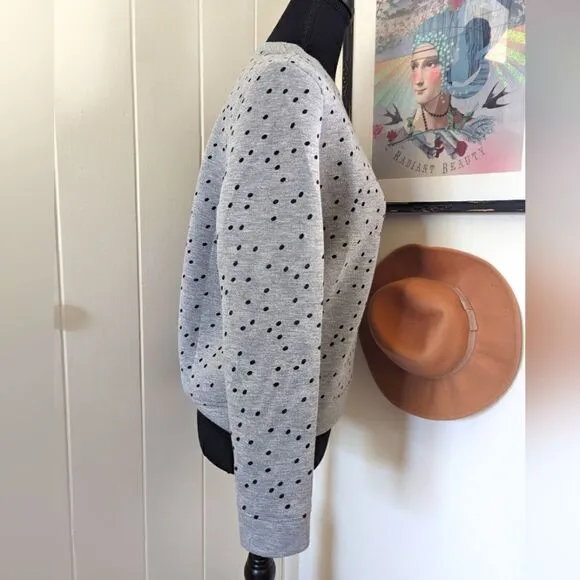 Maje Polka Dot Sweater SM / 1 Quirky French Boho Chic Rock New Girl Twee Retro