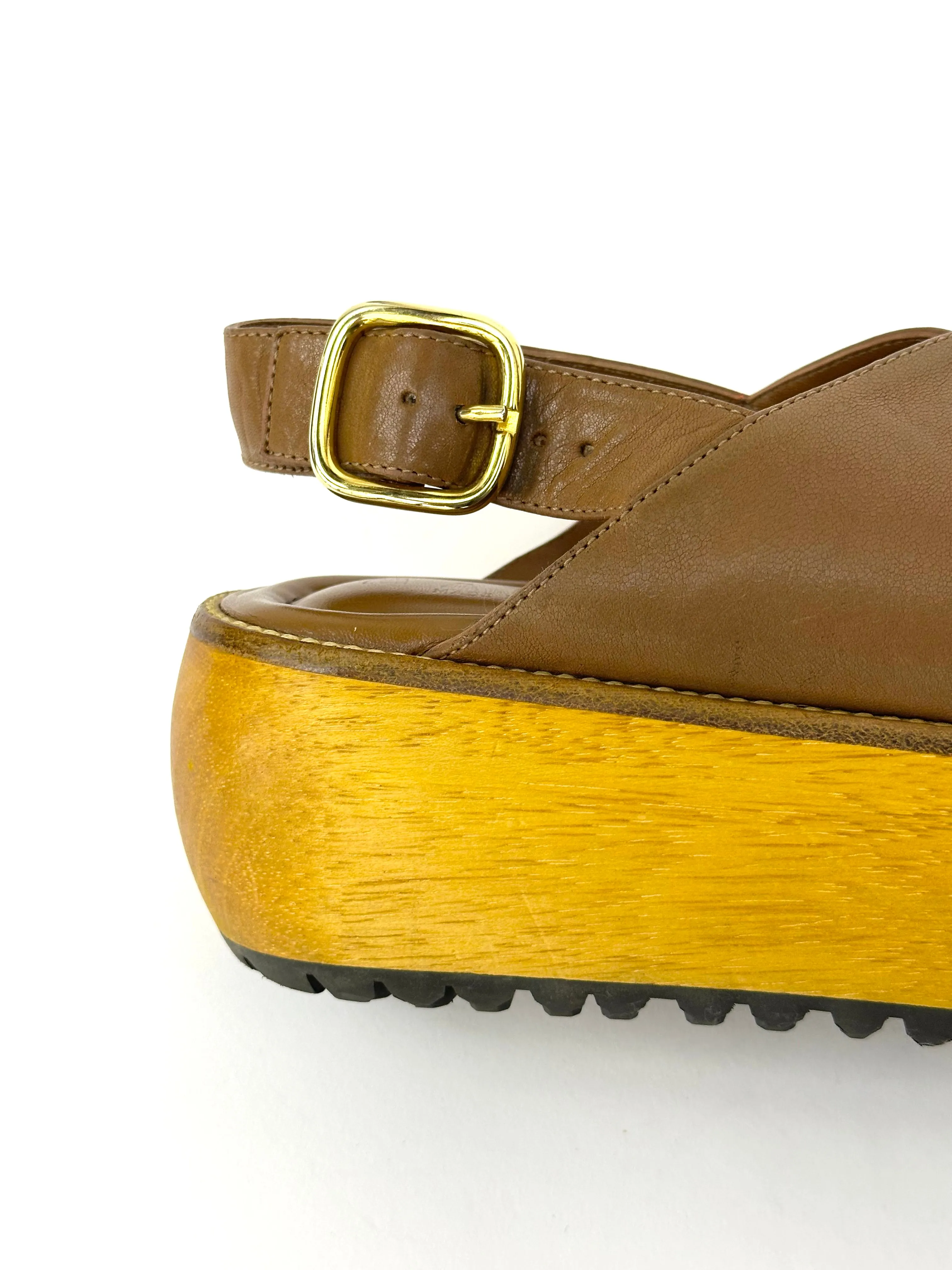 Marni Leather Platform Sandals