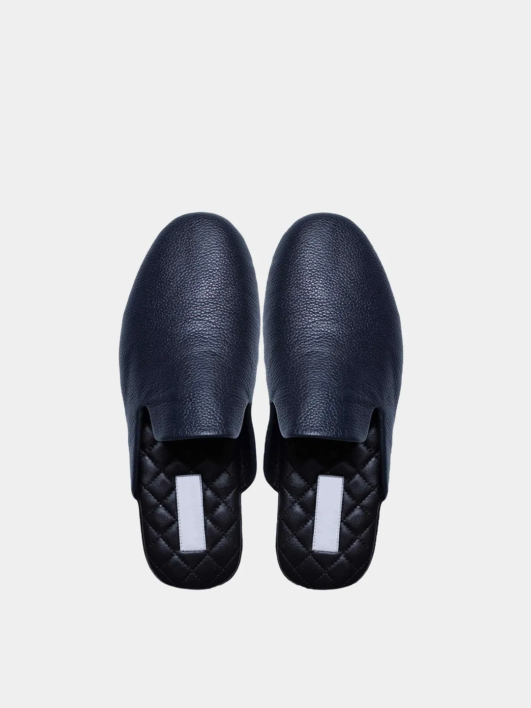 Men's  blue travel slippers with case Model 1216 Flotar Leather