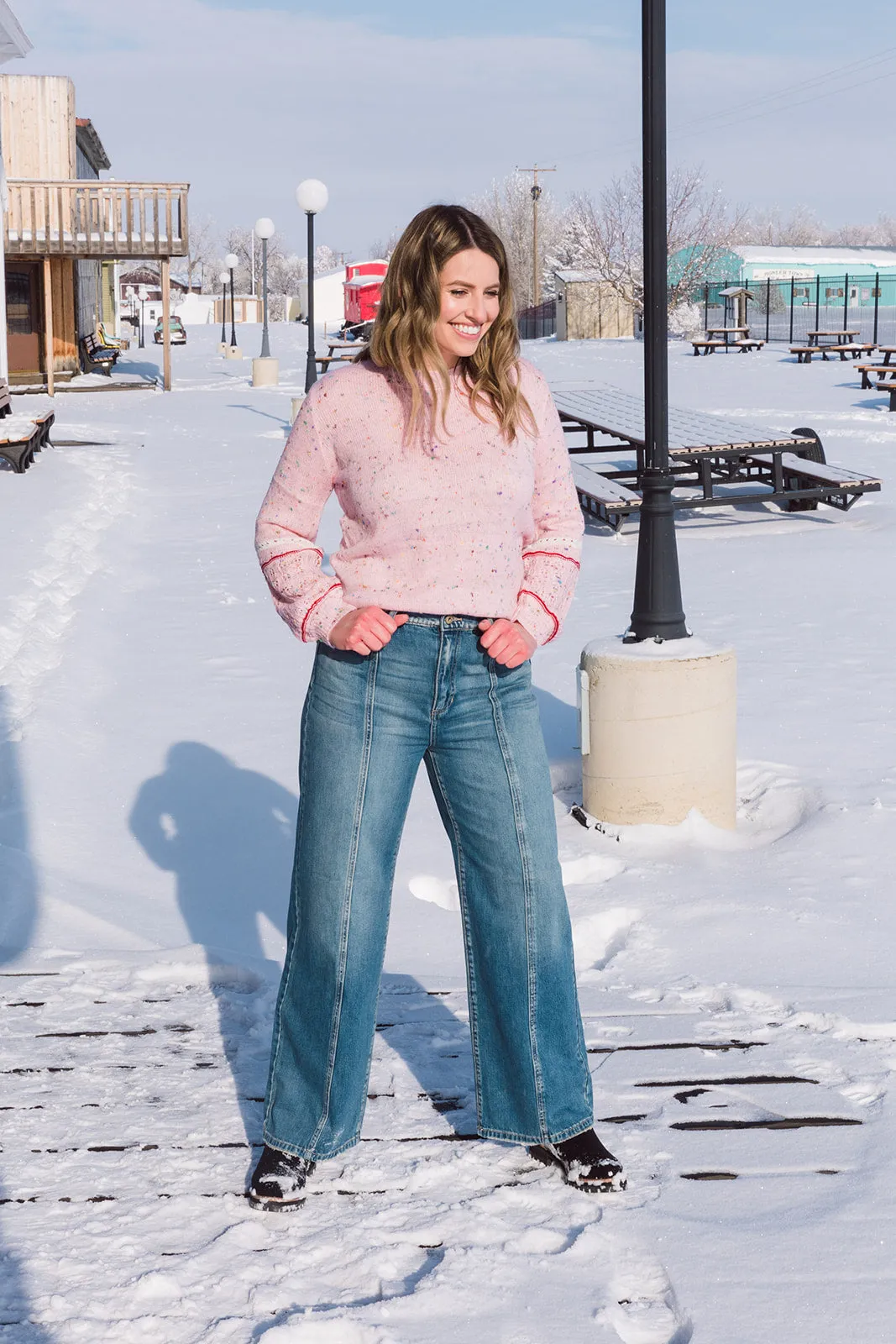 Mickie High Rise Seam Front Jean