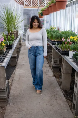 Mickie High Rise Seam Front Jean
