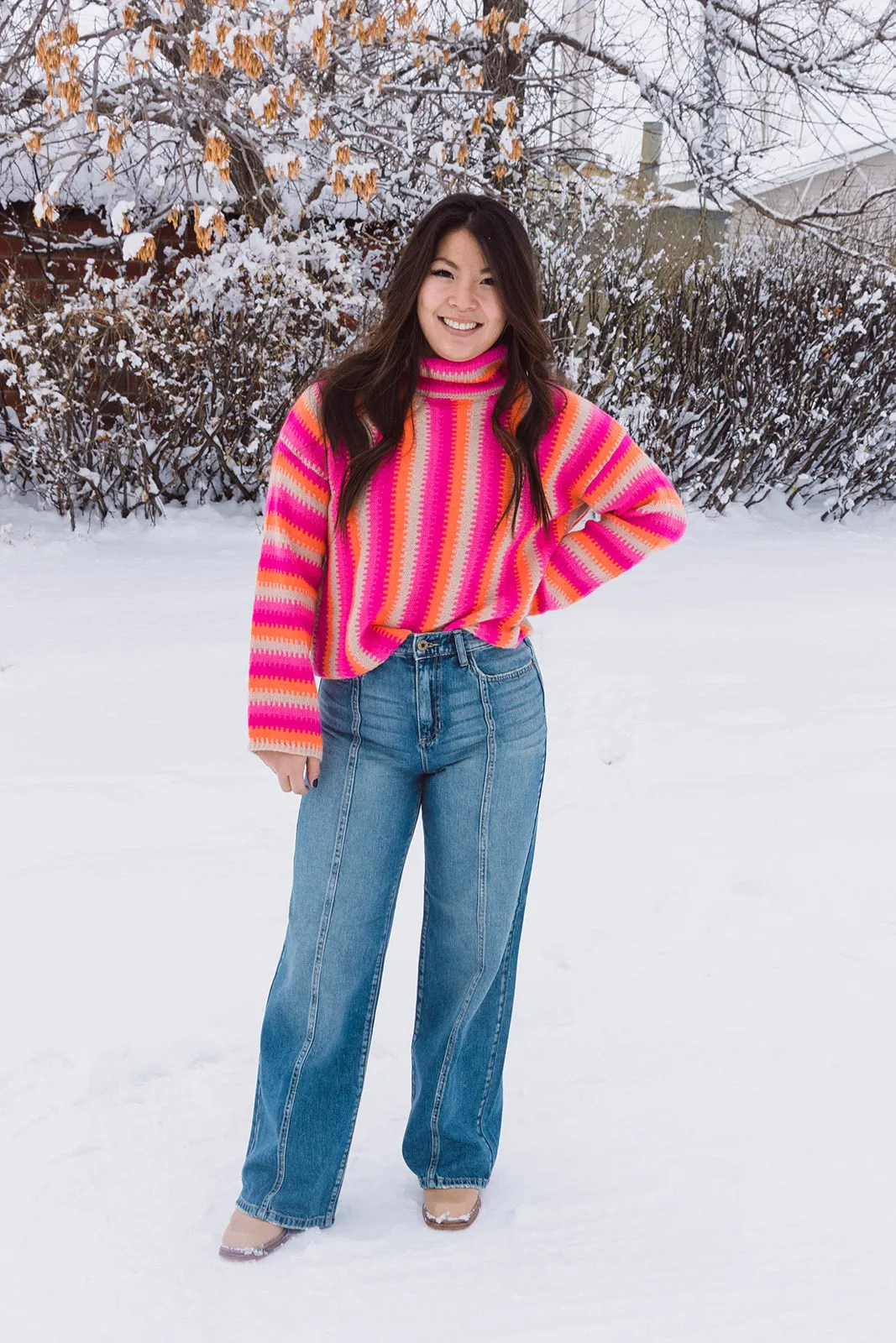 Mickie High Rise Seam Front Jean
