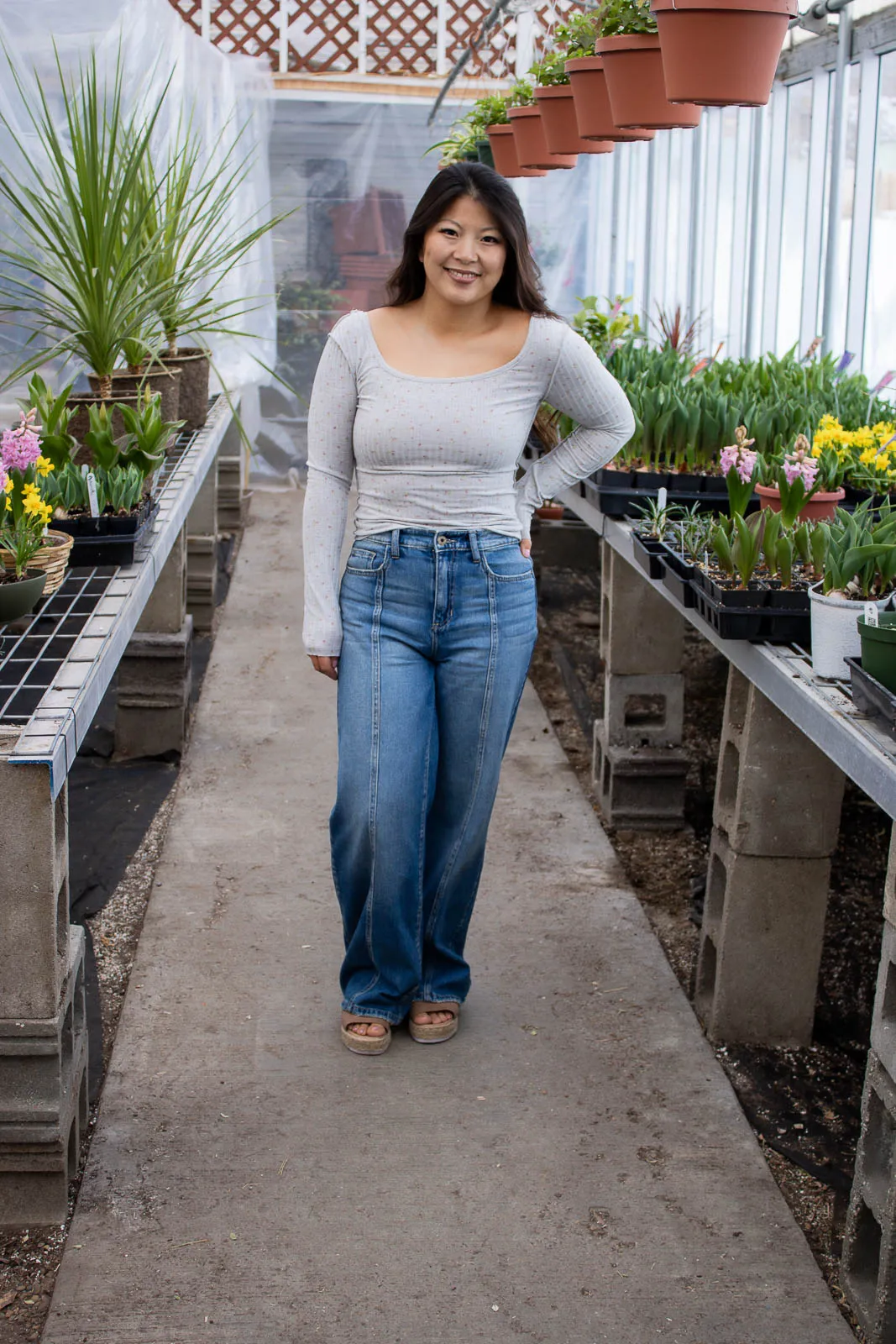 Mickie High Rise Seam Front Jean