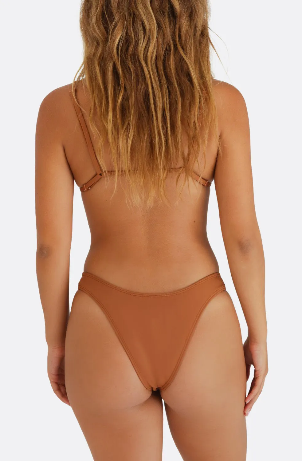 MIRAGE BIKINI TOP - Skinny Dip Brown