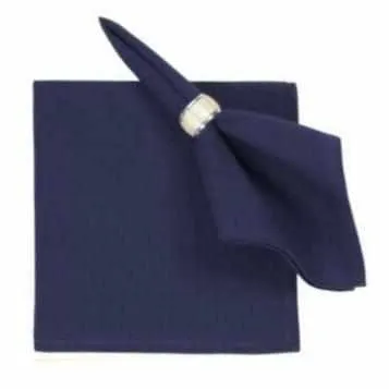 Navy Flatweave Napkins 22" x 22" 100% Cotton - Set of 4
