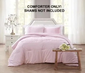 New Shabby Chic Eyelet Comforter, COMFORTER ONLY! King! Pale Pink!