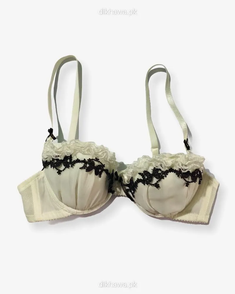 New Stylish Imported Stocklot Branded  Net Pushup Bra - Underwired Bra- Padded Bra - Pack of 2