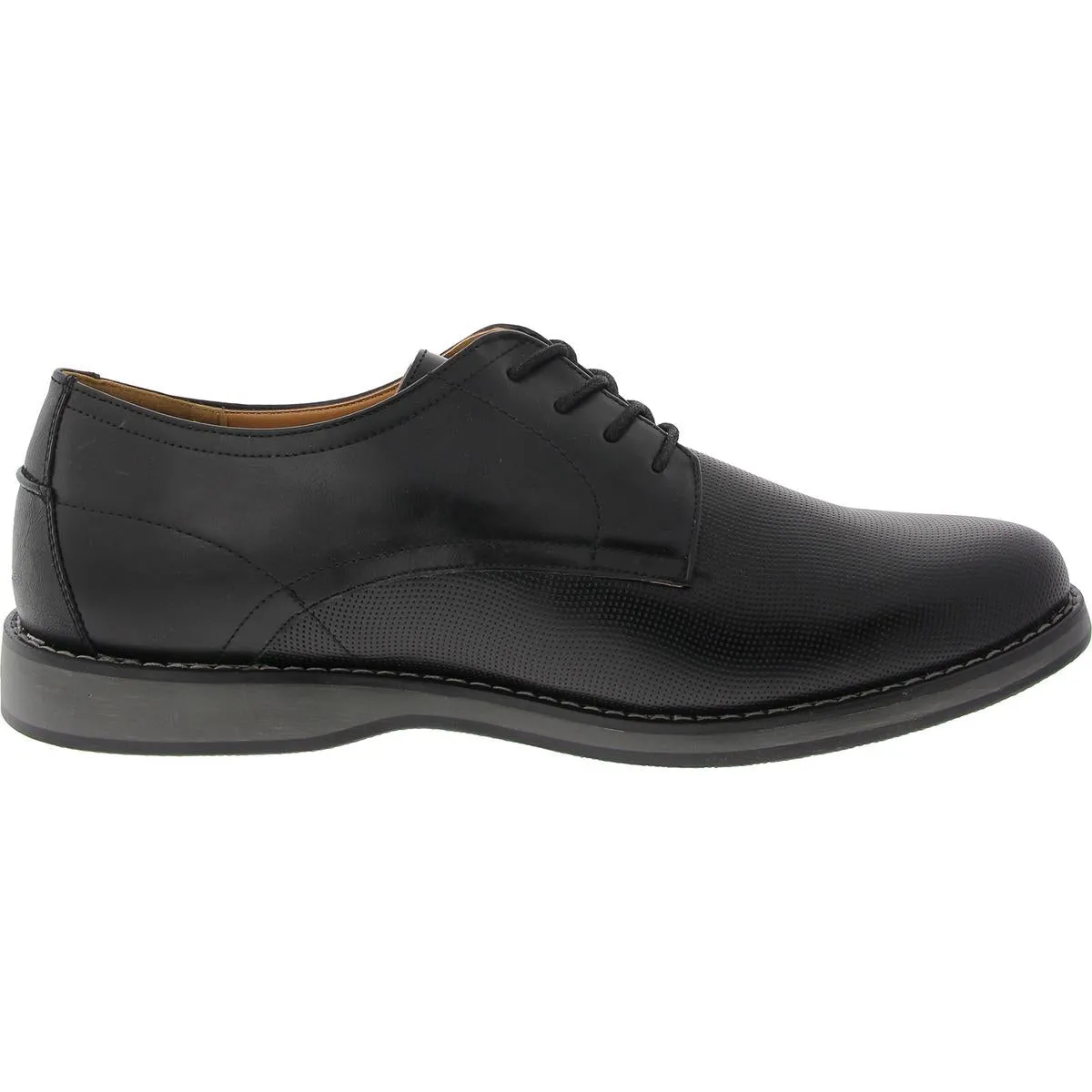 Nine West Mens Lace-Up Faux Leather Oxfords